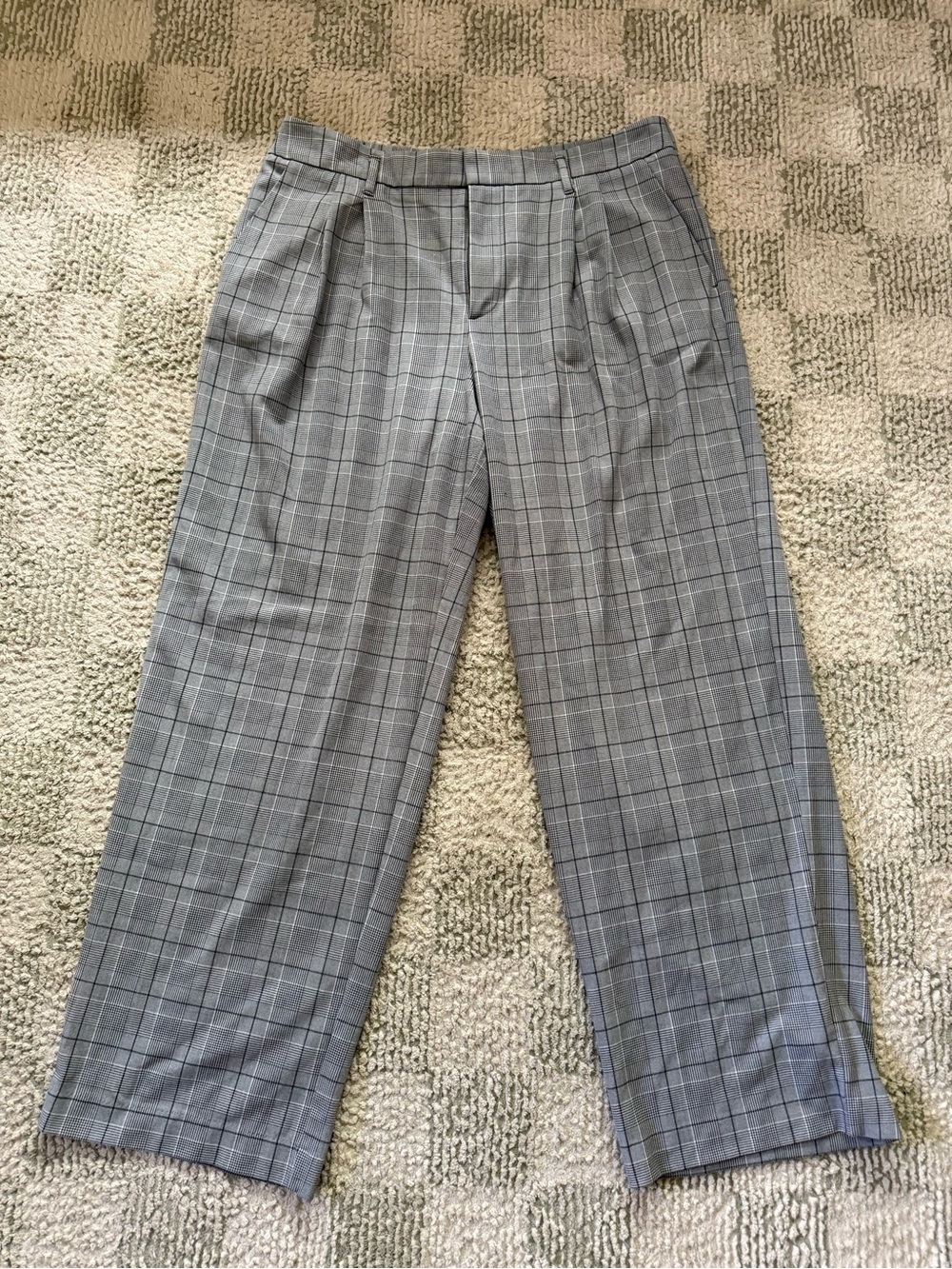 Gray Plaid Women’s Trousers